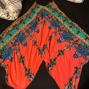 Hippy/bohemian dress. Size large. Adjustable spaghetti straps.